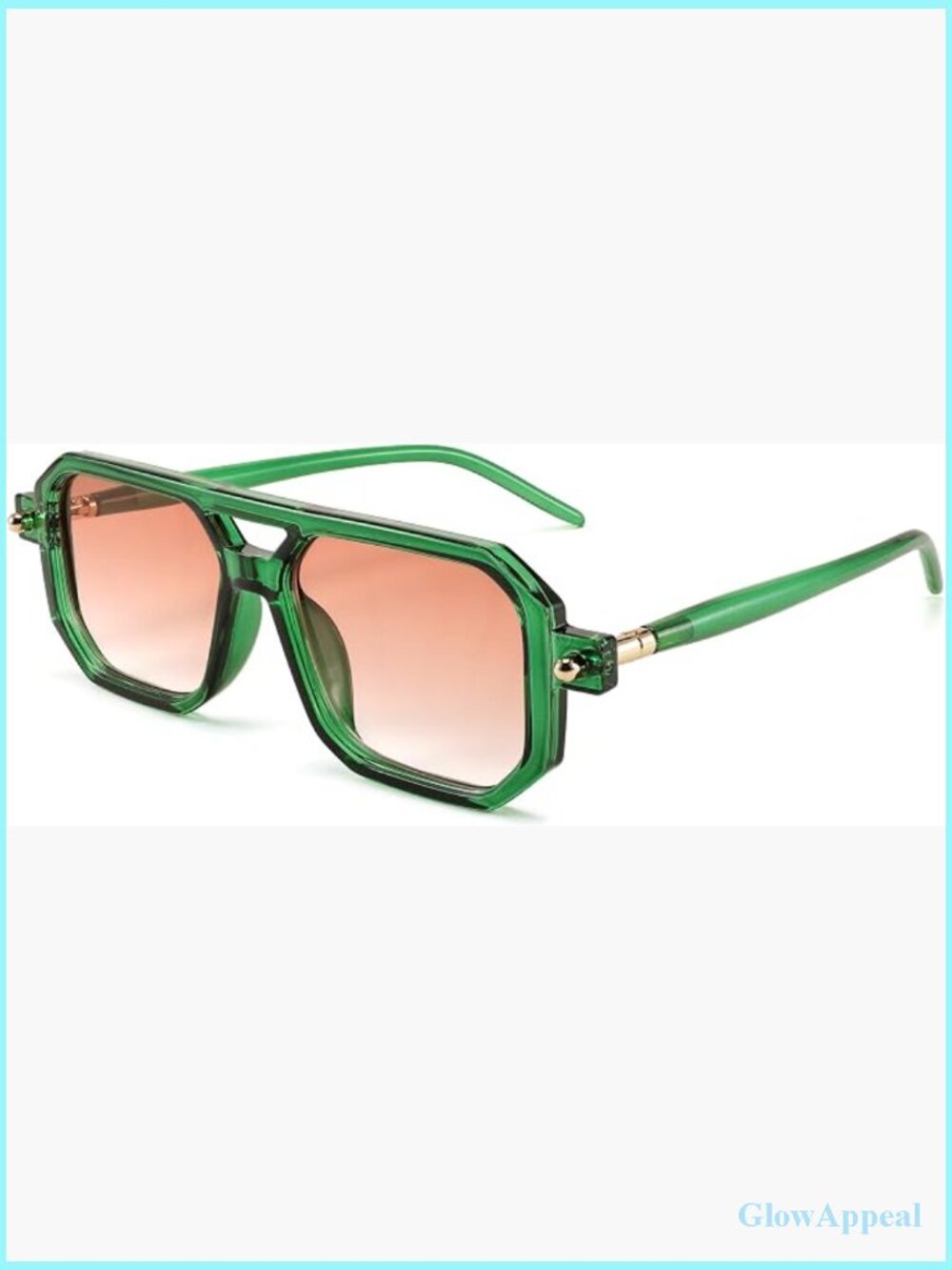 Vintage Square 70s Aviator Retro Sunglasses UV400 Protection